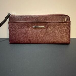 Dana Buchman Burgundy Textured Wristlet Wallet